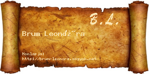 Brum Leonóra névjegykártya